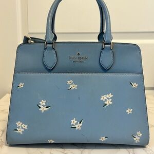 Kate Spade Light Blue Floral Satchel